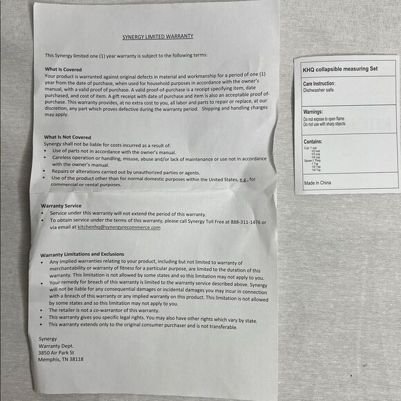 New Kitchen HQ Easy Store 4 silicone collapsible Measuring Cups & 4 Spoons Set - Picture 4 of 5